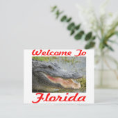 Willkommen bei Florida Gator Postkarte (Stehend Vorderseite)