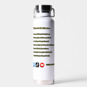 "Willkommen bei GeekSpooge" Wasserflasche Trinkflasche (Rückseite)