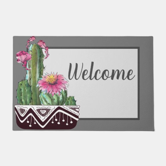 Willkommen bei gepotted Cacti Fußmatte (Vorderseite)