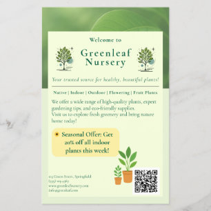 Willkommen bei Greenleaf Nursery Branding Flyer