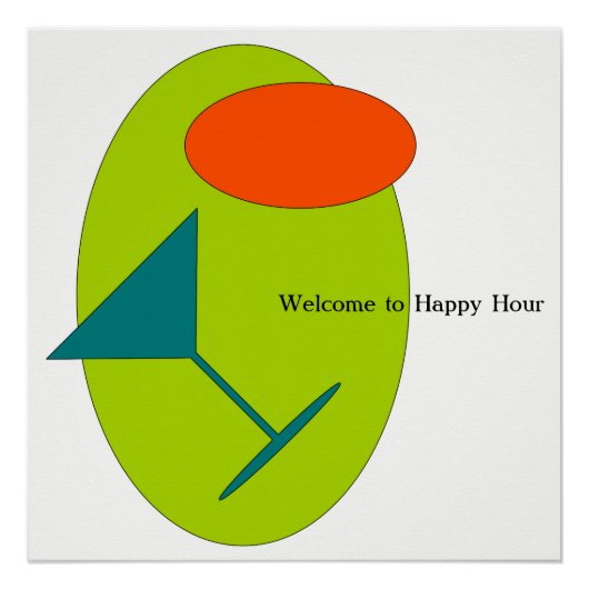 Willkommen bei Happy Hour Poster (Vorderseite)