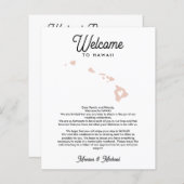 Willkommen bei HAWAII Letter & Itinerary JEDE FARB (Vorne/Hinten)