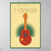 Willkommen bei Hawaii Ukulele Retro Poster (Vorne)