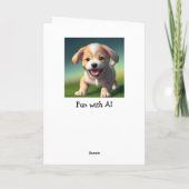 Willkommen bei Ihrem neuen Welpen-Hund Karte (Rückseite)