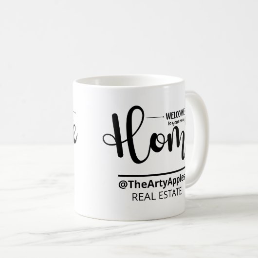 willkommen bei Ihrem neuen Zuhause Real Anwesen Ag Kaffeetasse (VorderseiteRechts)