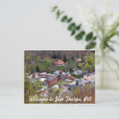 Willkommen bei Jim Thorpe Postkarte (Stehend Vorderseite)