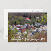 Willkommen bei Jim Thorpe Postkarte (Vorne/Hinten)