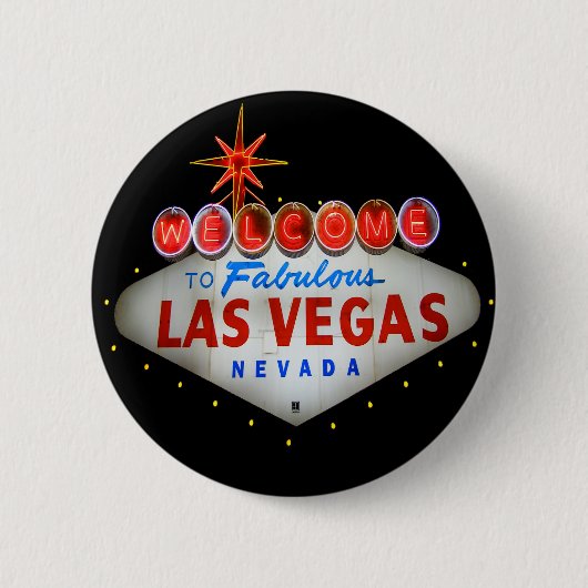 Willkommen bei Las Vegas Button (Vorderseite)