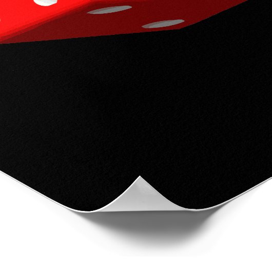 Willkommen bei Las Vegas + Dice Vector Graphic Poster (Ecke)