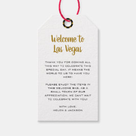 Willkommen bei Las Vegas Gold Black Wedding Geschenkanhänger