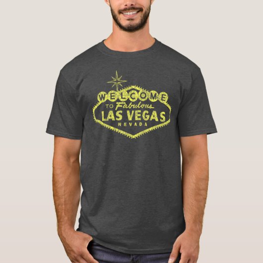 Willkommen bei Las Vegas Nevada Distressed Sign T-Shirt (Vorderseite)