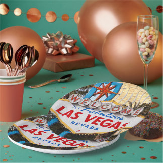 Willkommen bei Las Vegas Paper & Party Tellern Pappteller