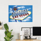 Willkommen bei Las Vegas Retro Poster Print (Heimbüro)