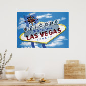 Willkommen bei Las Vegas Retro Poster Print (Küche)