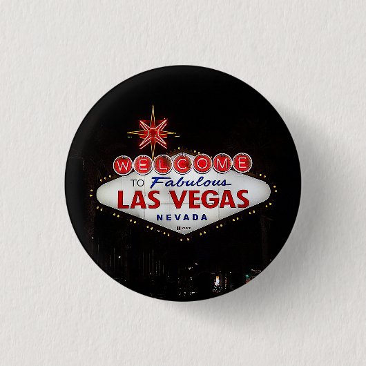 Willkommen bei Las Vegas Schild #2 Button (Vorderseite)