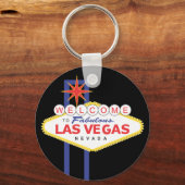 Willkommen bei Las Vegas Sign Black Key Chain Schlüsselanhänger (Vorderseite)