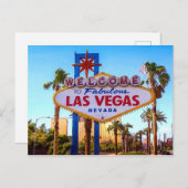 Willkommen bei Las Vegas Sign Postcard Postkarte (Vorne/Hinten)