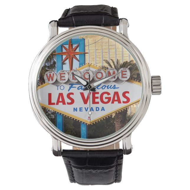 Willkommen bei Las Vegas Sign Watch Armbanduhr (Vorderseite)