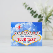 Willkommen bei Las Vegas Unterschreiben Sie Ihren  Postkarte (Stehend Vorderseite)