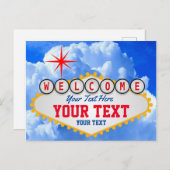 Willkommen bei Las Vegas Unterschreiben Sie Ihren  Postkarte (Vorne/Hinten)