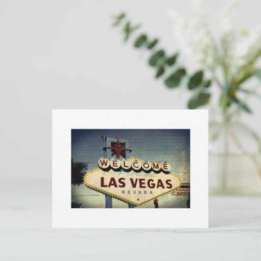 "Willkommen bei Las Vegas" Vintage Postkarte (Stehend Vorderseite)