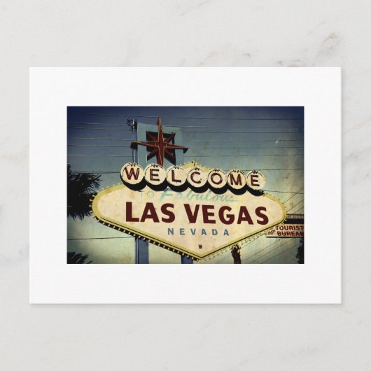 "Willkommen bei Las Vegas" Vintage Postkarte (Vorderseite)
