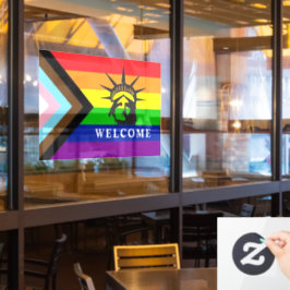 Willkommen bei LGBTQ+ - Gay-Friendly Business Fensteraufkleber