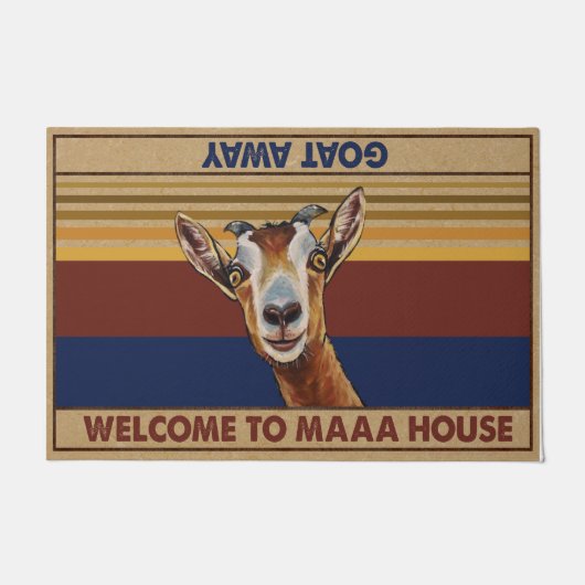 Willkommen bei Maaa House Goat Away Mat, Funny Fußmatte (Vorderseite)