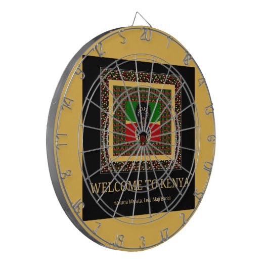Willkommen bei Magical Kenya: Hakuna Matata Dartscheibe (Vorderseite Links)