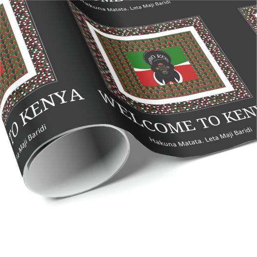 Willkommen bei Magical Kenya: Hakuna Matata Geschenkpapier (Rolleneckpunkt)