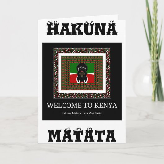 Willkommen bei Magical Kenya: Hakuna Matata Karte (Vorderseite)