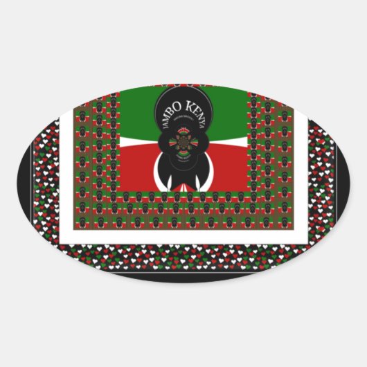 Willkommen bei Magical Kenya: Hakuna Matata Ovaler Aufkleber (Vorderseite)