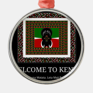 Willkommen bei Magical Kenya: Hakuna Matata Silbernes Ornament