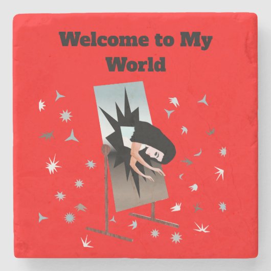 Willkommen bei meinem World Stone Untersetzer (Vorderseite)