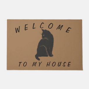Willkommen bei meiner Hauskatze Fußmatte