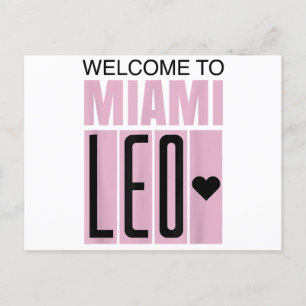 Willkommen bei Miami Leo 10 - GOAT Feiertagspostkarte