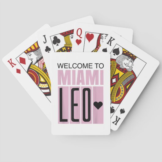 Willkommen bei Miami Leo 10 - GOAT Spielkarten (Rückseite)