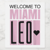 Willkommen bei Miami Leo 10 - GOAT Weinetikett (Einzelnes Label)