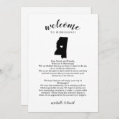 Willkommen bei Mississippi Wedding Letter & Itiner (Vorne/Hinten)