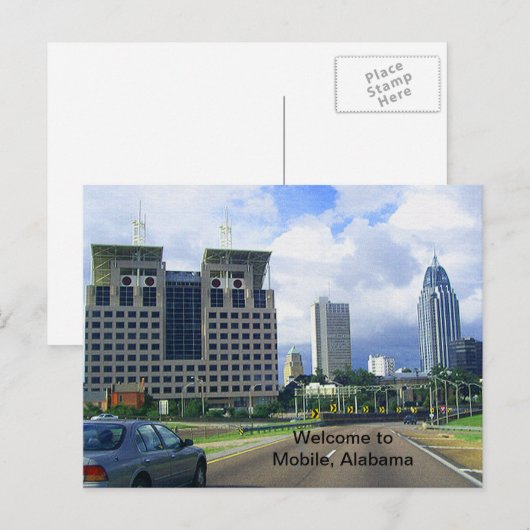 Willkommen bei Mobile, Alabama Postkarte (Vorne/Hinten)
