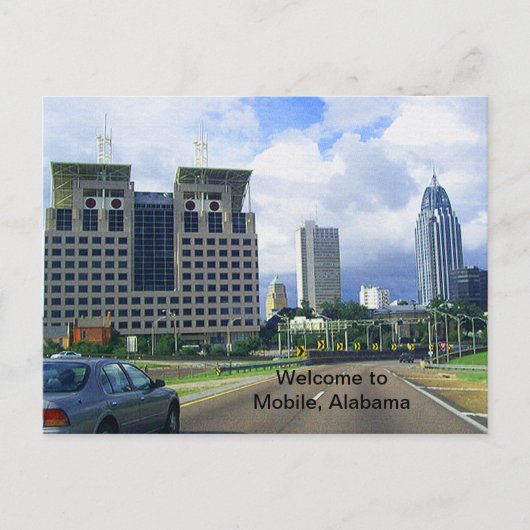 Willkommen bei Mobile, Alabama Postkarte (Vorderseite)