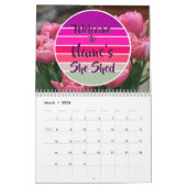Willkommen bei Name's She Shed 20xx Retro Sunset Kalender (Mär 2026)