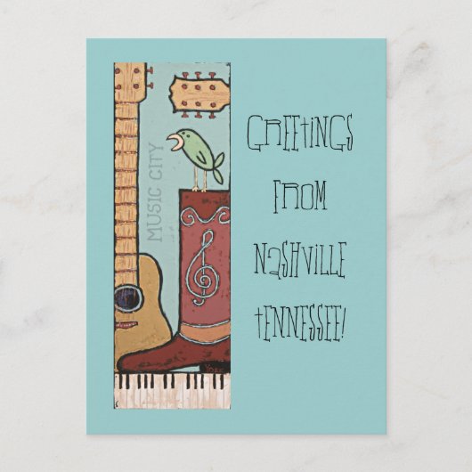 Willkommen bei Nashville Postcard 2 Postkarte (Vorderseite)
