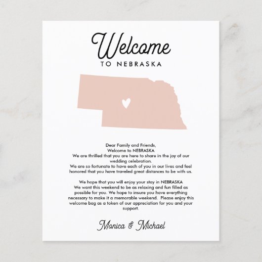 Willkommen bei NEBRASKA Letter & Itinerary JEDE FA (Vorderseite)