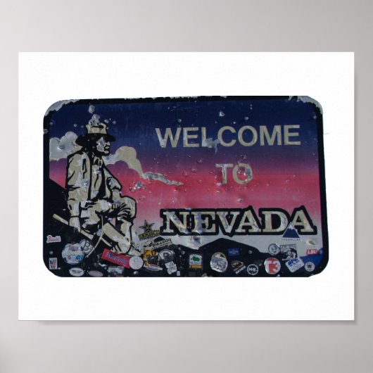 Willkommen bei Nevada Notebook Postcard Poster (Vorne)
