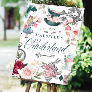 Willkommen bei Onederland Alice im Wunderland Coll Poster