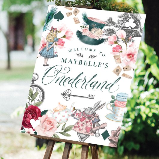 Willkommen bei Onederland Alice im Wunderland Coll Poster