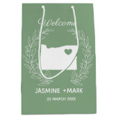 Willkommen bei Oregon Gastgeschenk Hochzeiten Brau Mittlere Geschenktüte (Vorderseite)