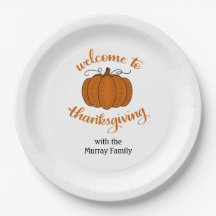 Willkommen bei personalisierten Thanksgiving-Telle