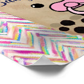 Willkommen bei Pink Boba Tea Inspiriert Babydusche Poster (Ecke)
